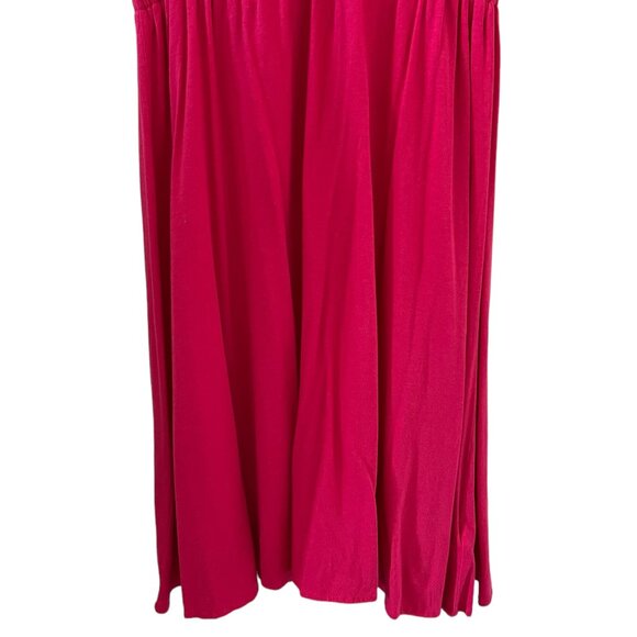 J. Crew NEW Sleeveless V Neck Knit Dress In Fuchsia Pink Size L - Picture 5 of 14